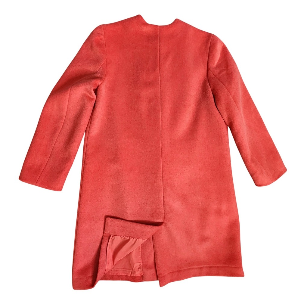 BB Dakota Catina Coral Red Coat Wool Blend Size Medium - Picture 9 of 15